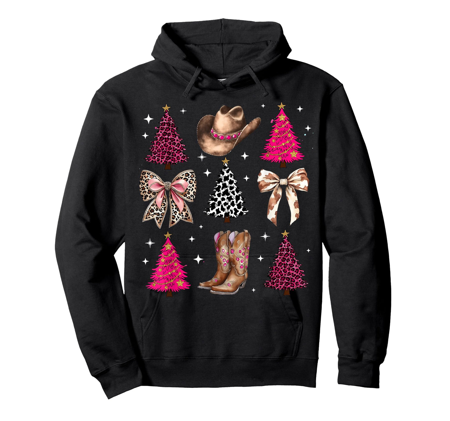 Howdy Christmas Cowboy Cowgirl Squad Coquette Bow Girl Women T-Shirt
