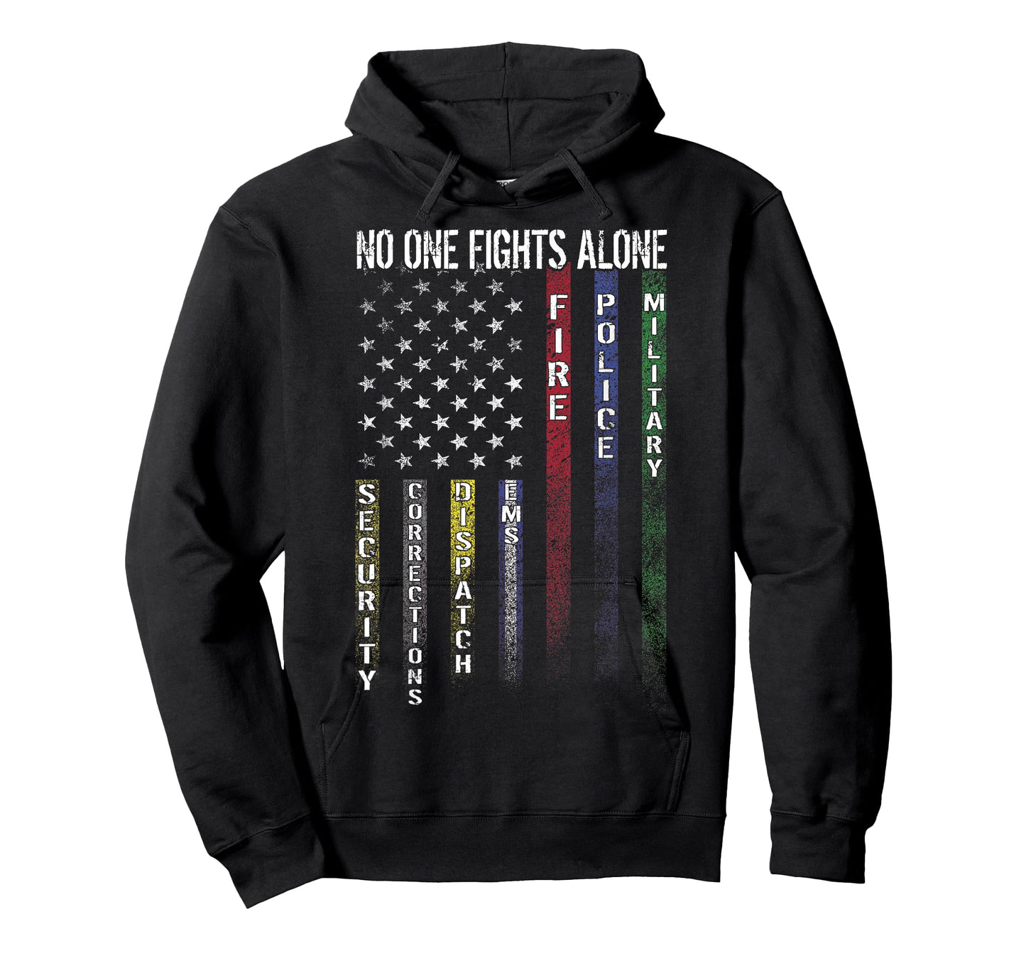 No One Fights Alone America Flag Proud Job T Shirts