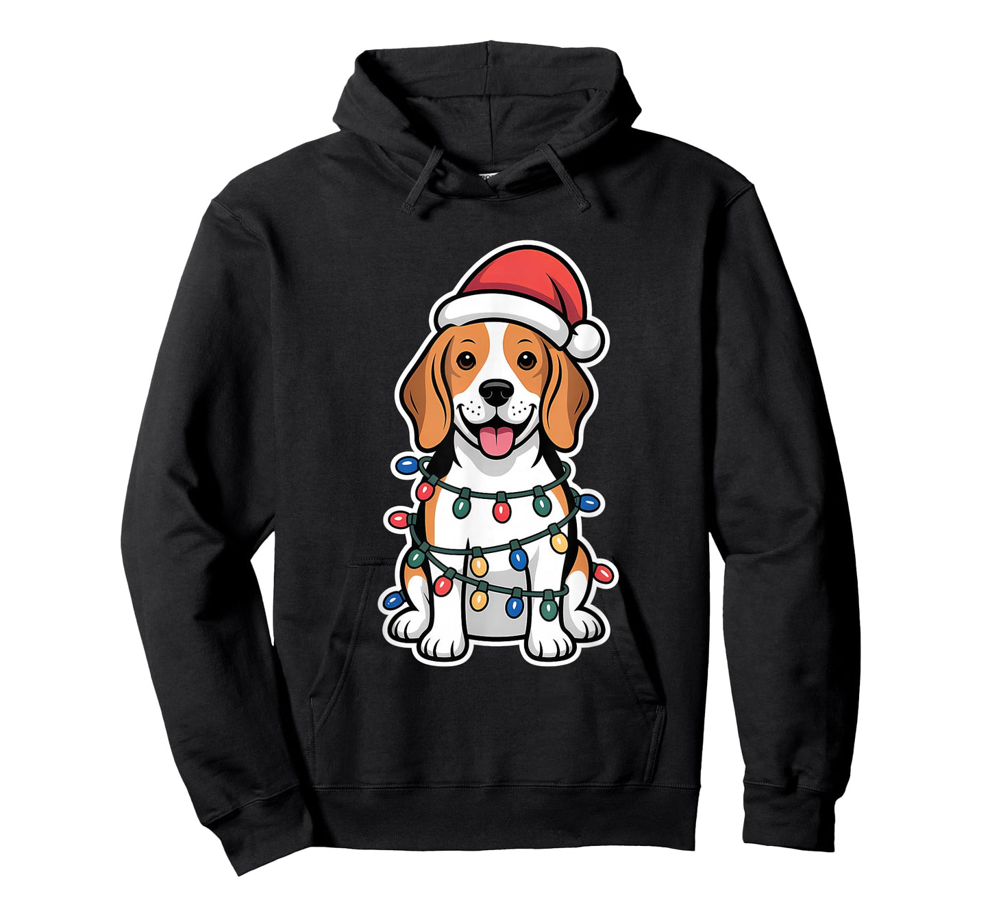 Beagle Wrapped in Christmas Lights T-Shirt