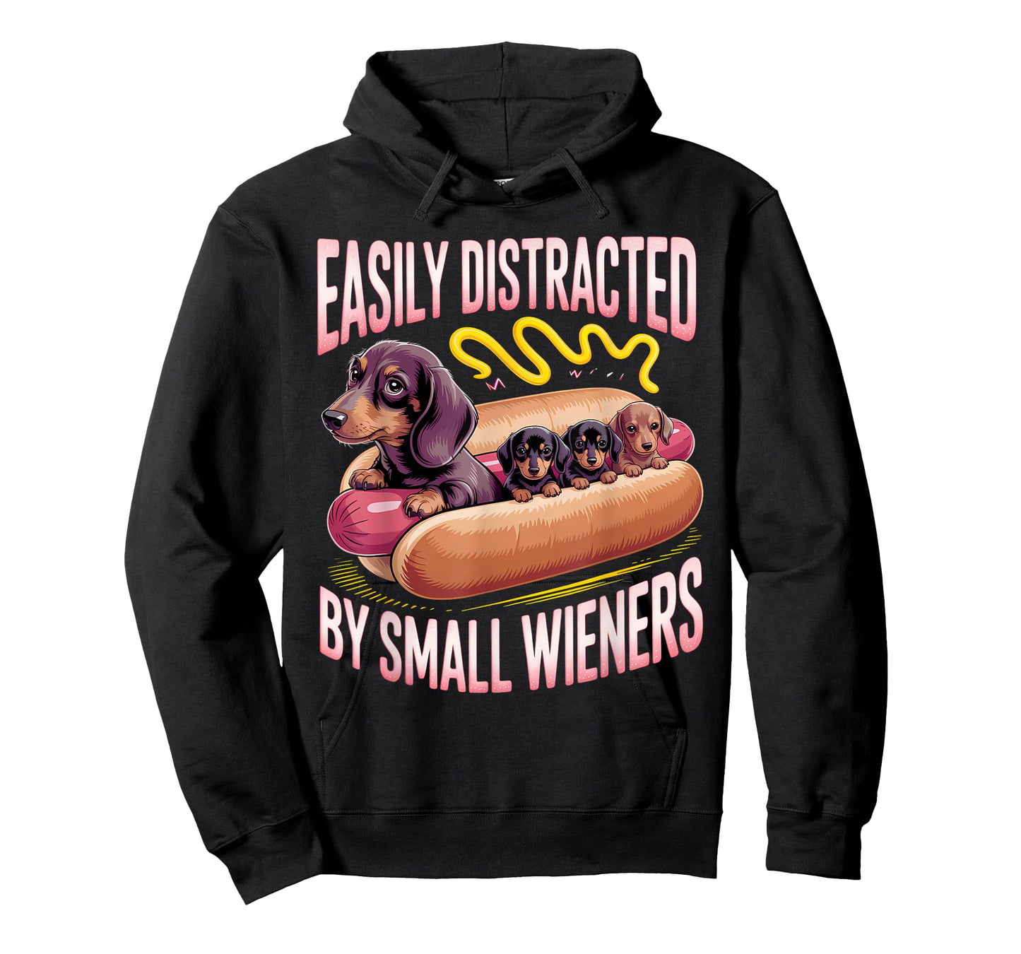 Easily Distracted by Small Wieners Funny Dachshund Doxie T-Shirt