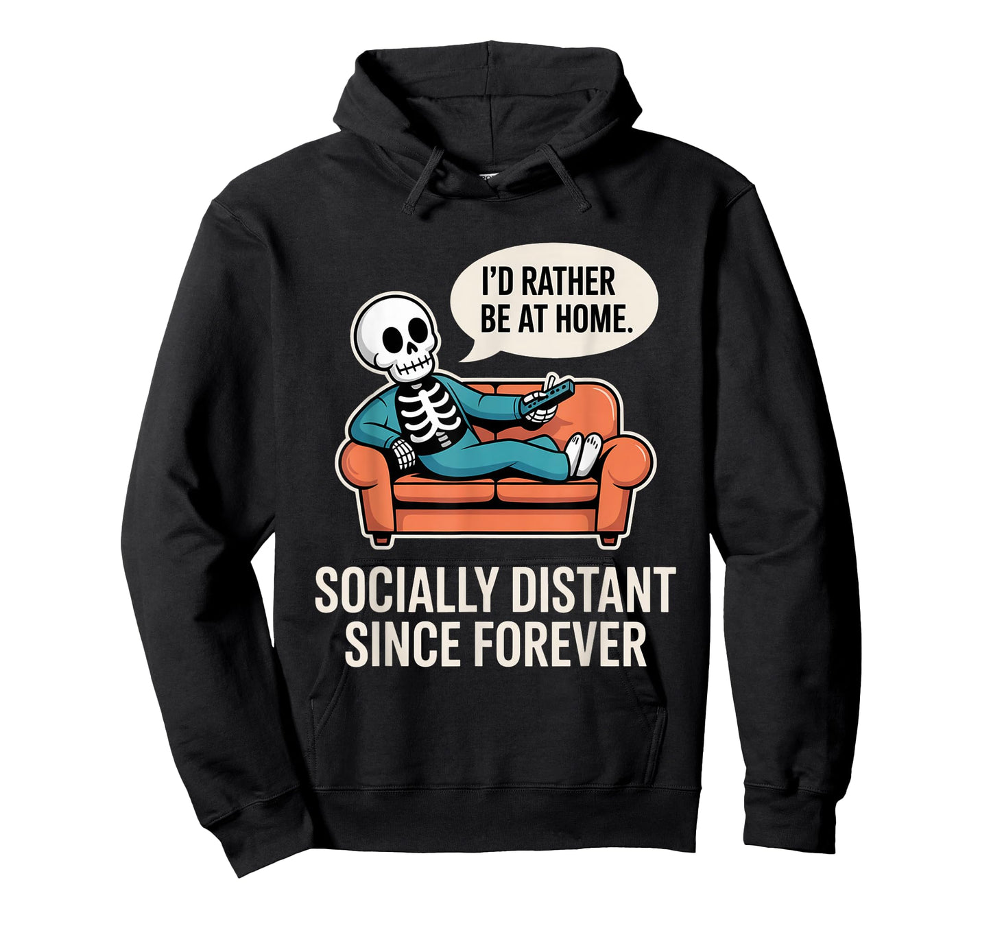 Rather Be Home Funny Sarcastic Skeleton Halloween T-Shirt