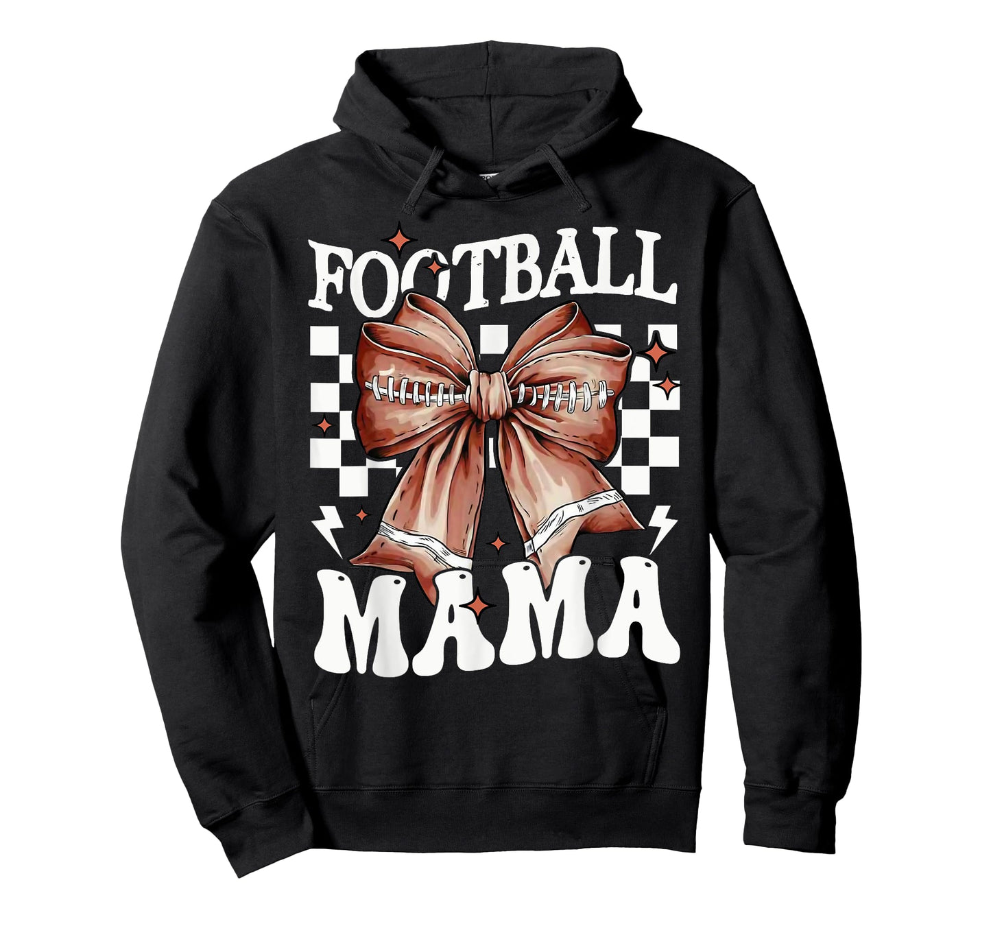 Coquette Bow American Football Mama Thanksgiving Autumn Fall T-Shirt