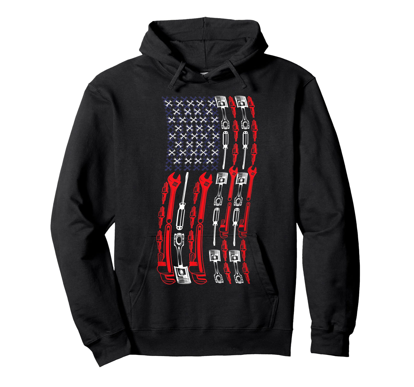 Mechanic USA Flag Patriotic Tshirt Women Men T-Shirt
