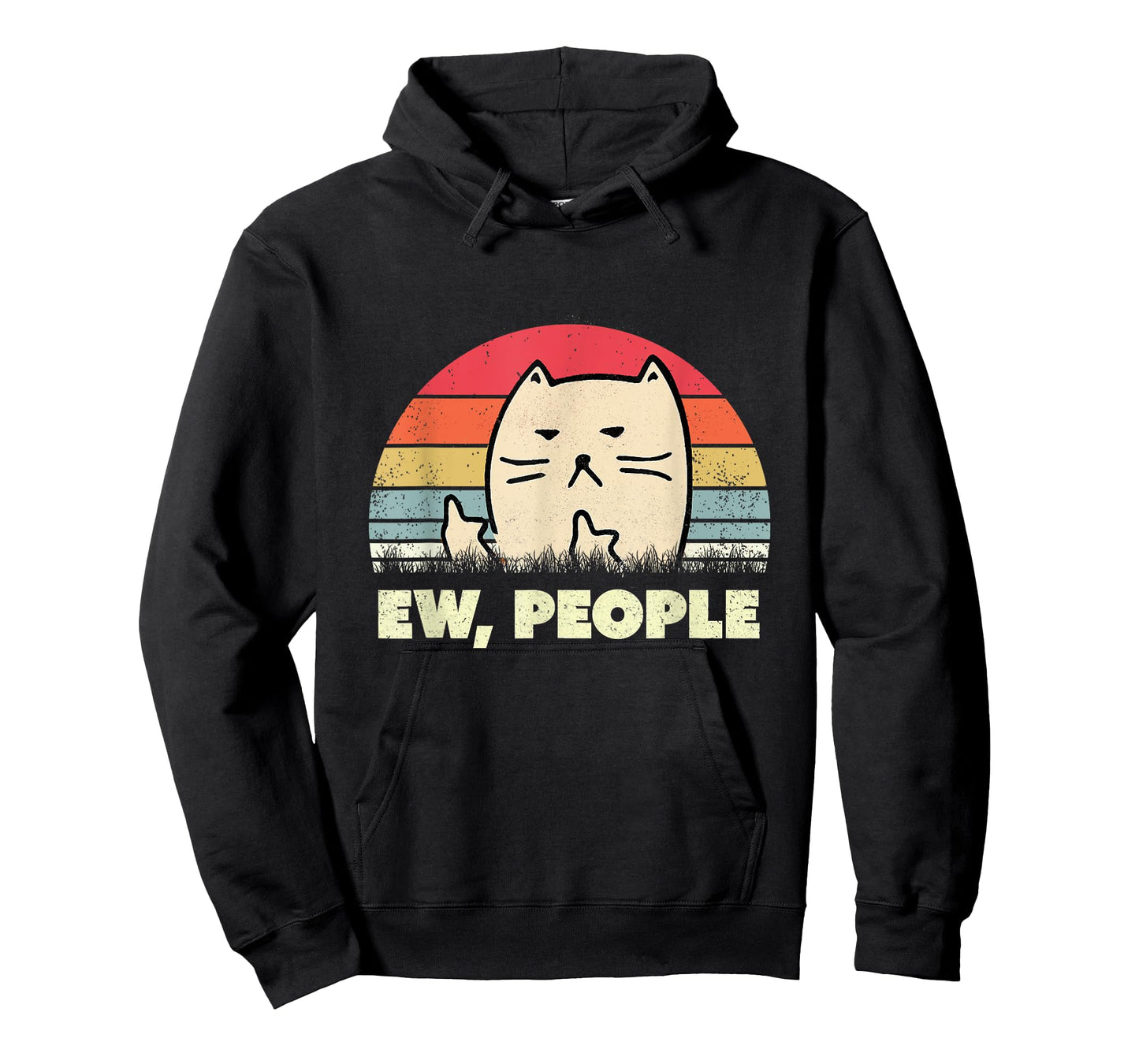 Ew, People Cat Shirt Vintage Funny Cat Lover Gift, Black Cat T-Shirt