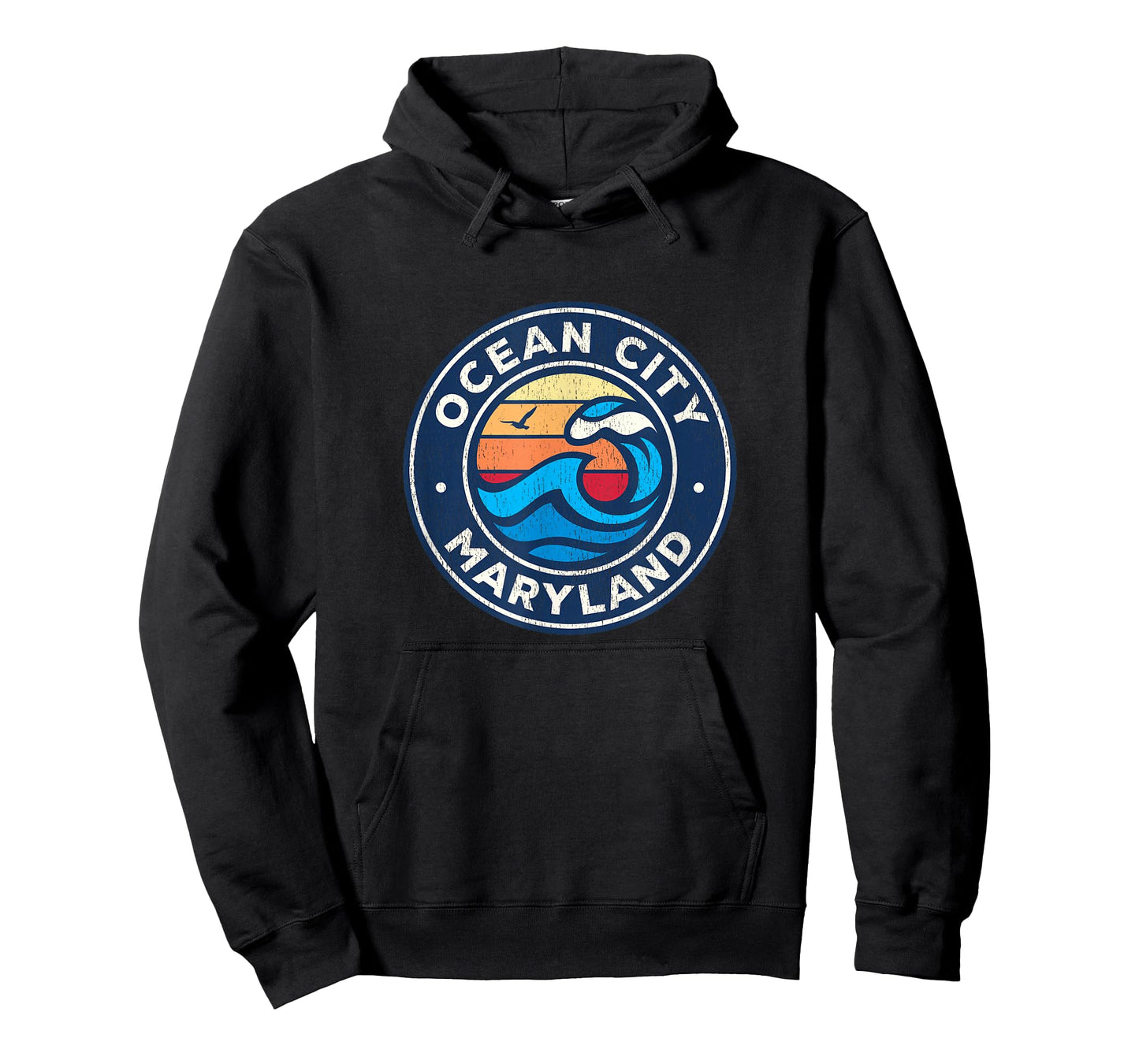 Ocean City Maryland MD Vintage Nautical Waves Design T-Shirt
