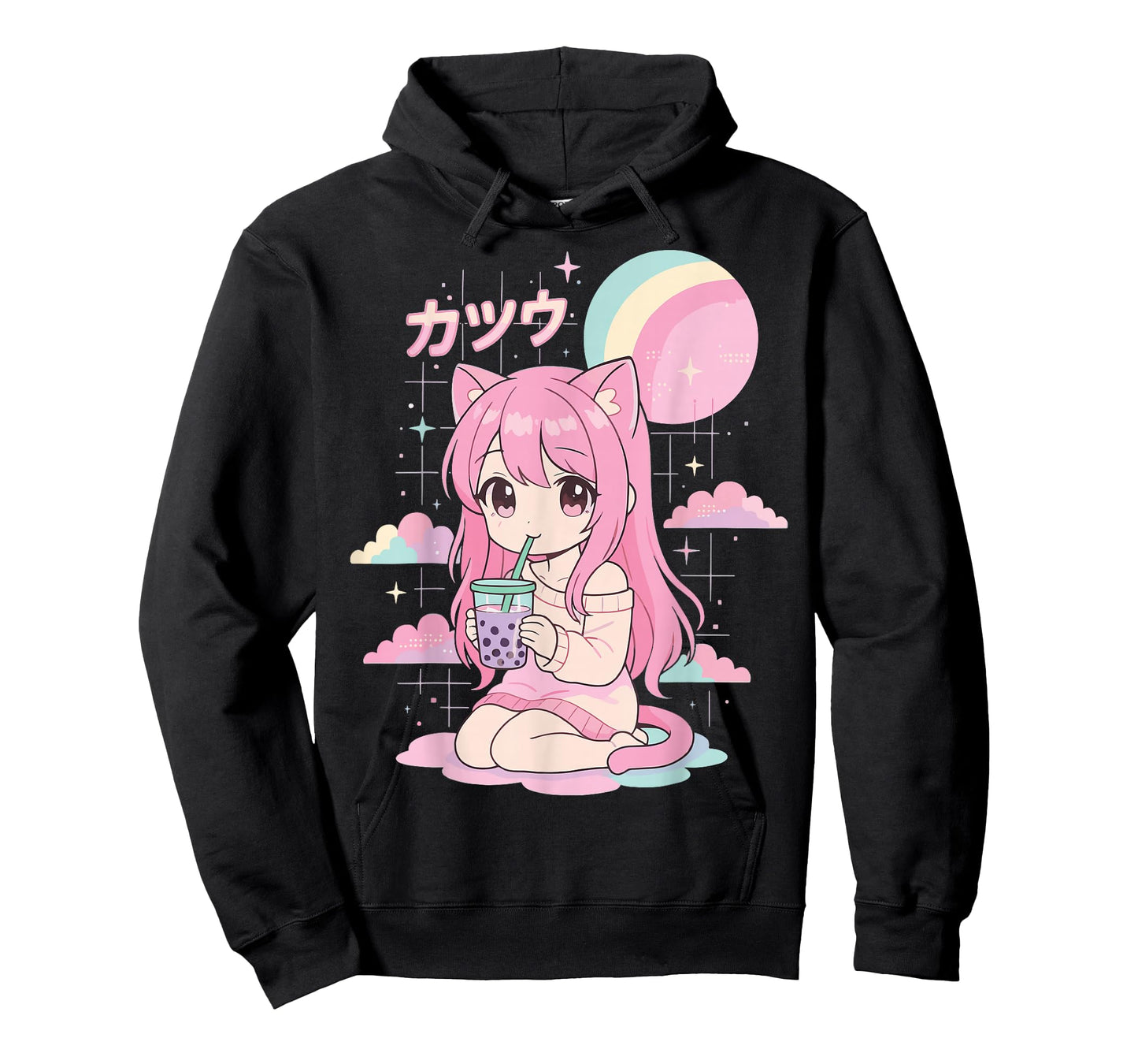 Anime Girl Boba Bubble Tea Kawaii T-Shirt