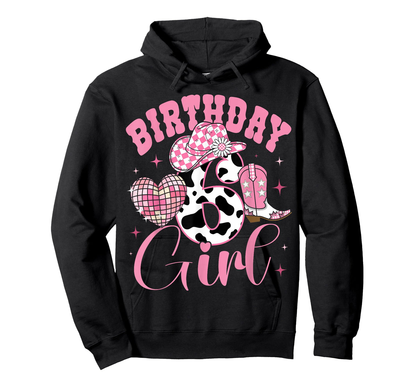 Happy 6th Birthday Girl Outfit Rodeo Western Cowgirl Cowboy T-Shirt