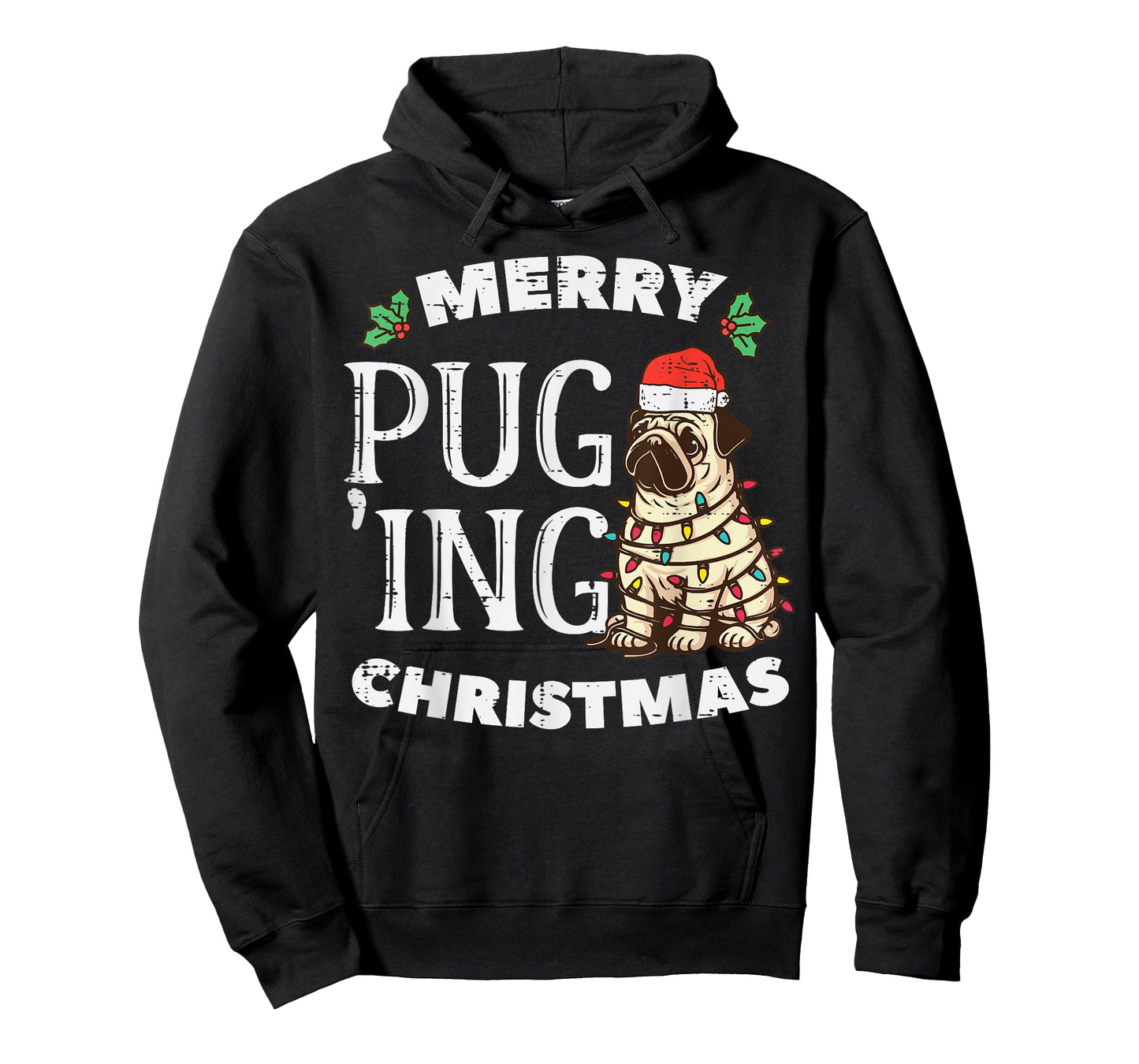 Merry Pug Ing Christmas Dog Cute Puging Xmas Men Women Kids T-Shirt