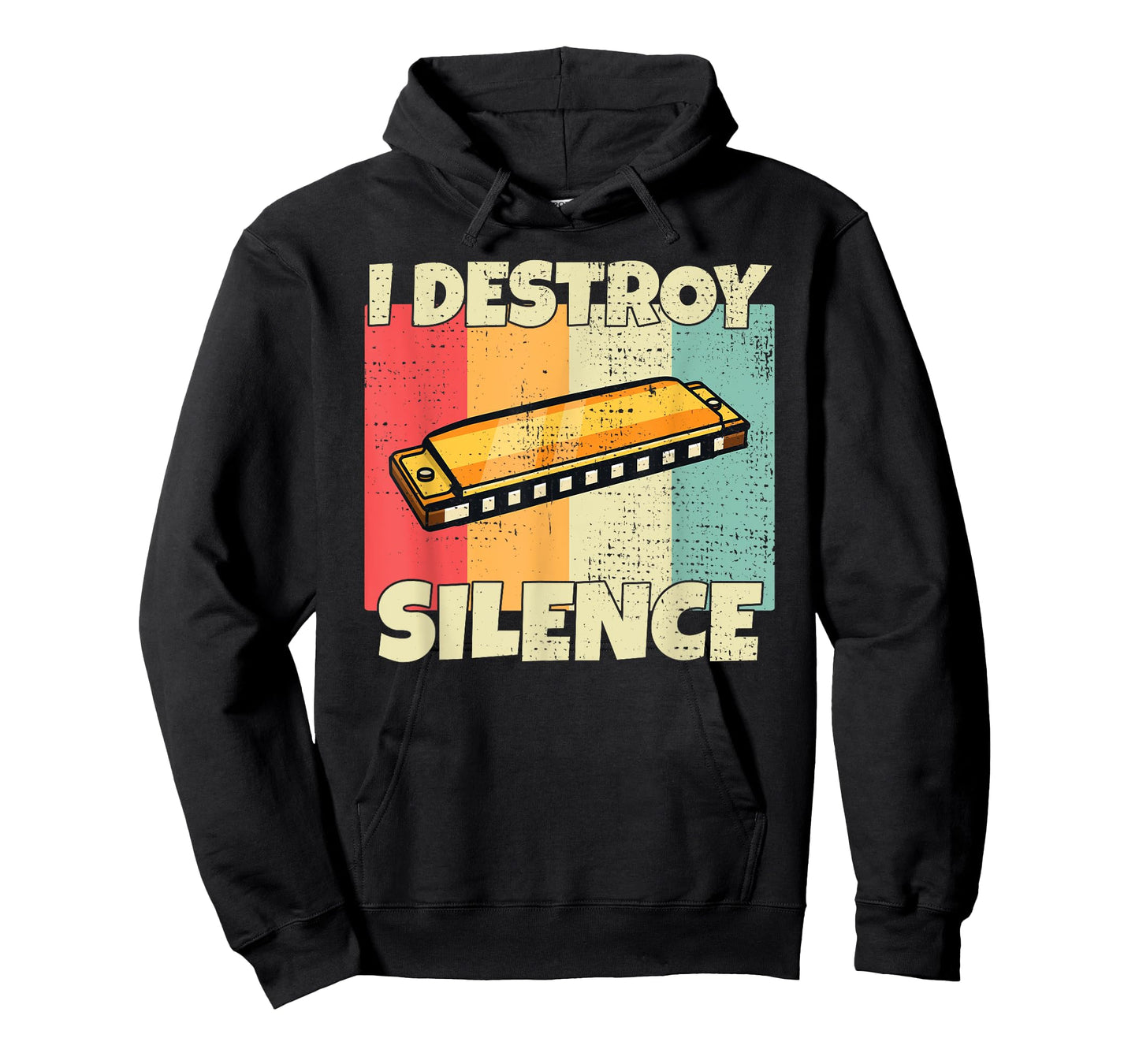 Funny Harmonica instrument I Destroy Silence for Harmonica T-Shirt