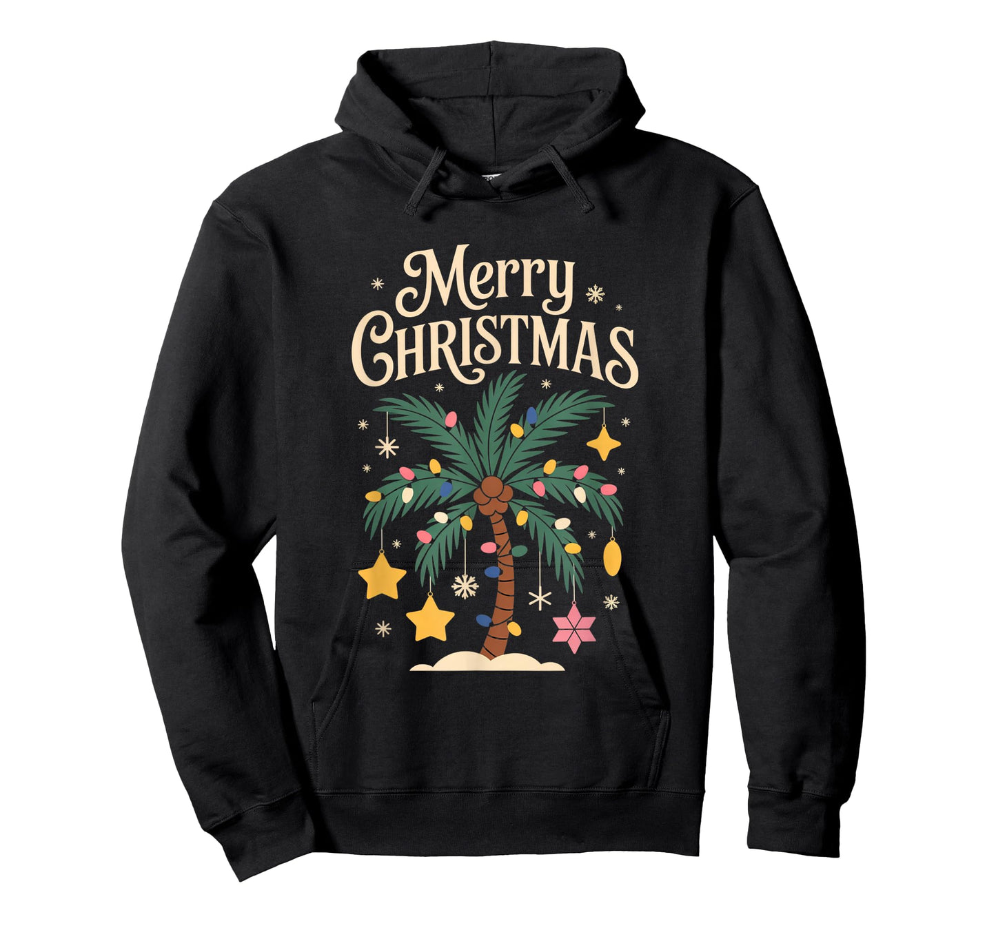 Christmas Palm Tree Lights Tropical Holiday Island T-Shirt