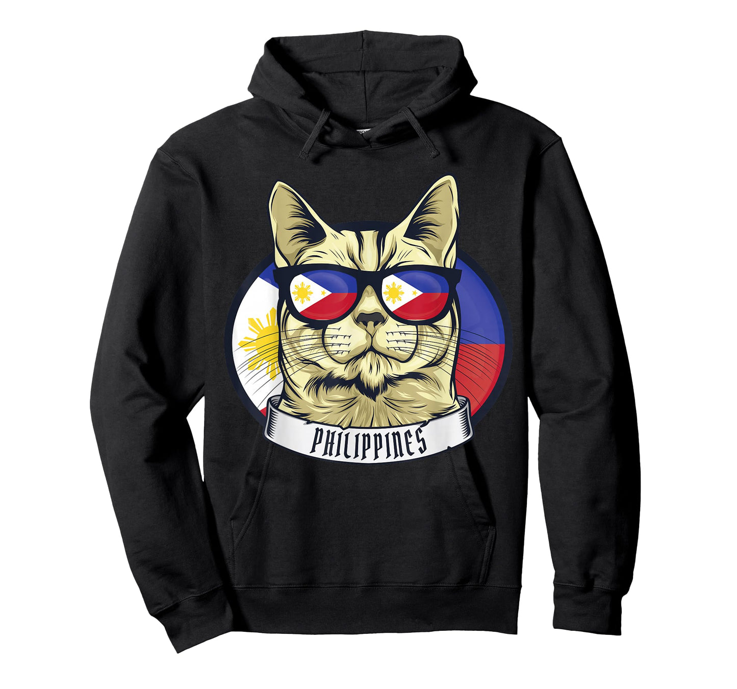 Filipino Patriotic Cat From Philippines Flag Pride Country T-Shirt