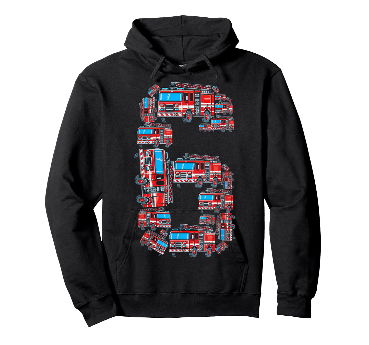 firetruck 6 year old boy 6th birthday fire truck fireman 6 T-Shirt