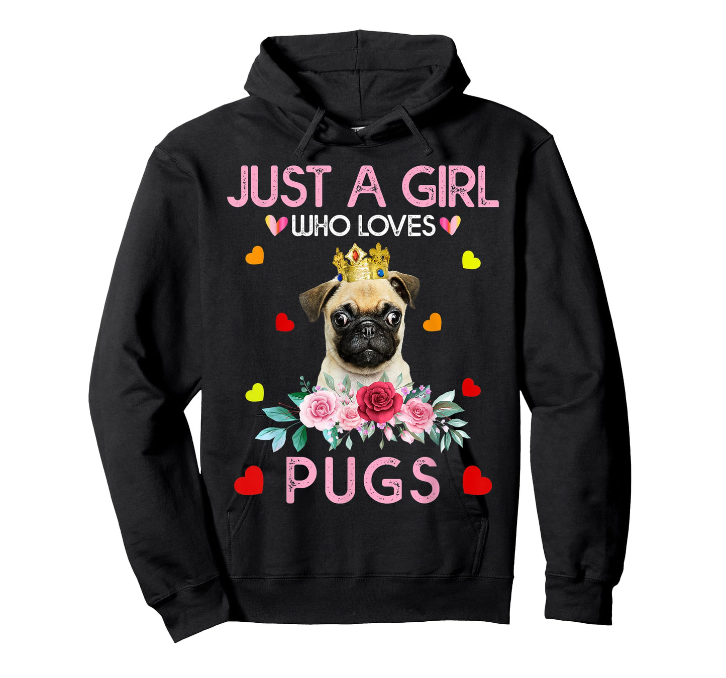 Pug Dog Shirt For Women Just A Girl Who Loves Pugs T-Shirt