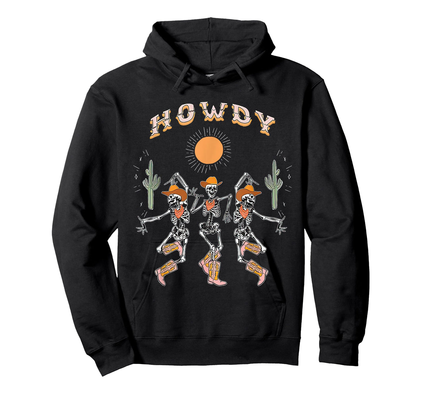 Howdy Cowboy Skeleton Dancing Country Western Halloween T-Shirt
