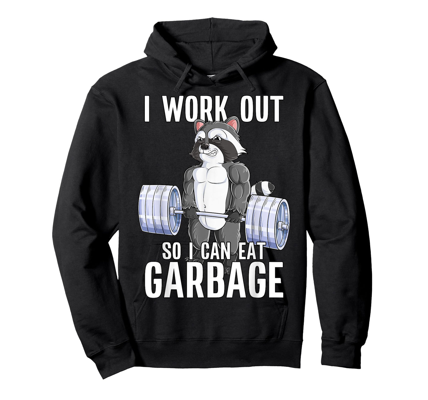 Raccoon Deadlift Bodybuilding Animal Funny Gym Fitness T-Shirt
