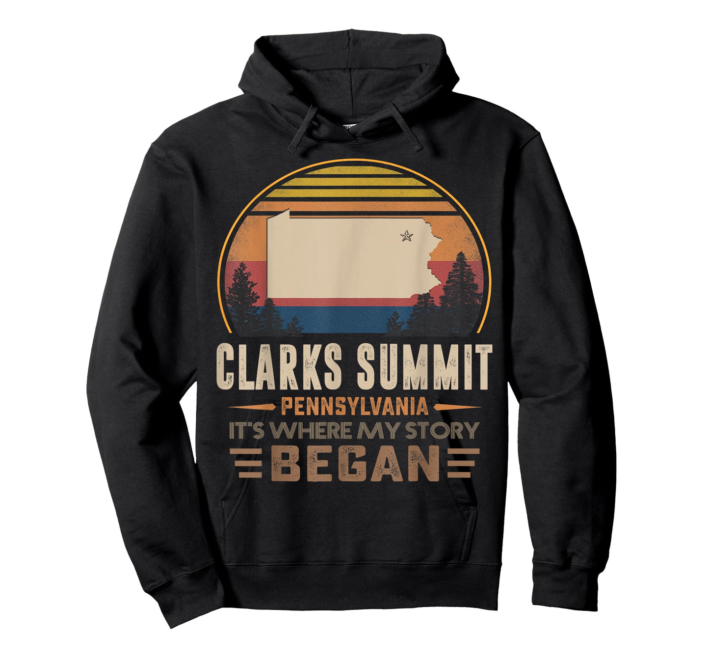 Vintage Clarks Summit Pennsylvania Hometown My Story Began T-Shirt