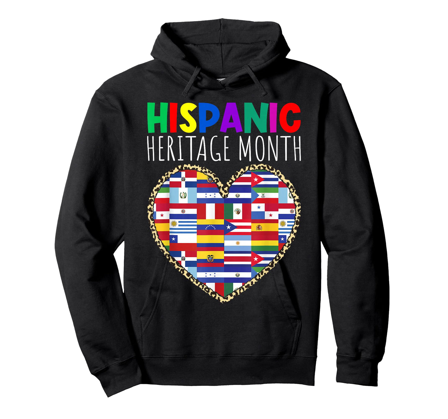 Hispanic Heritage Month Mexican Latino Flag All Countries T-Shirt