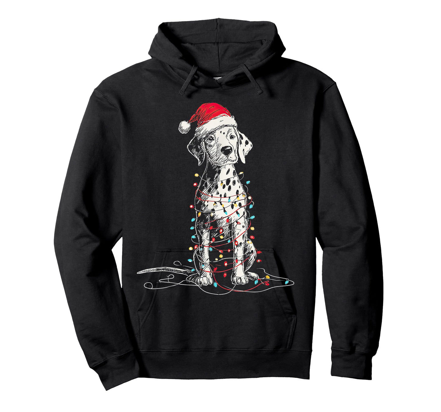 Funny Dalmatian Christmas Graphics Dog Lights Lover Owner T-Shirt
