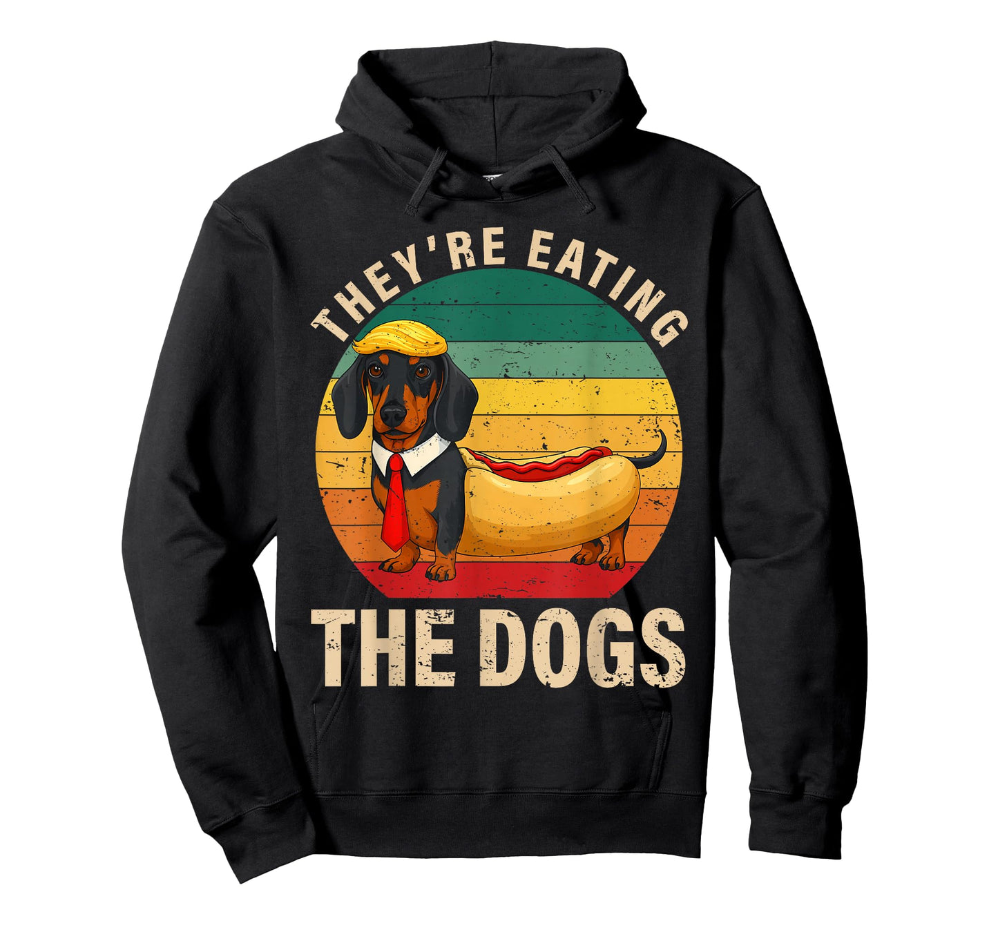 Retro They’re Eating The Dogs Funny Dachshund Weiner Dog T-Shirt