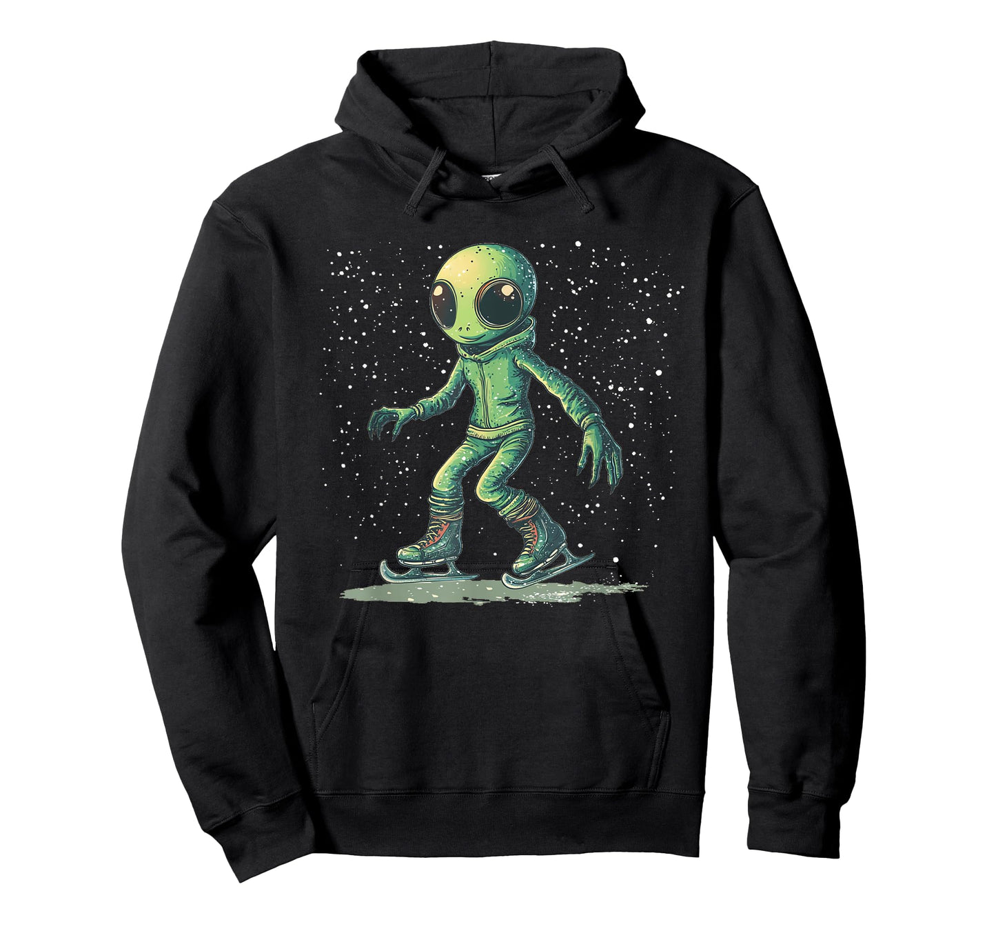 Frozen Cosmos with This Ice Skating Alien T-Shirt