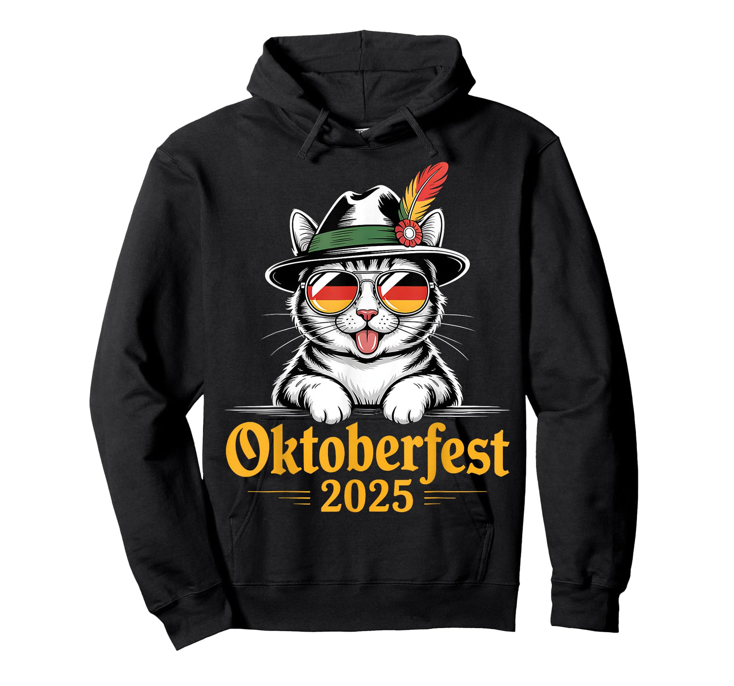 Oktoberfest 2025 Cat German Hat Funny Festival Look T-Shirt