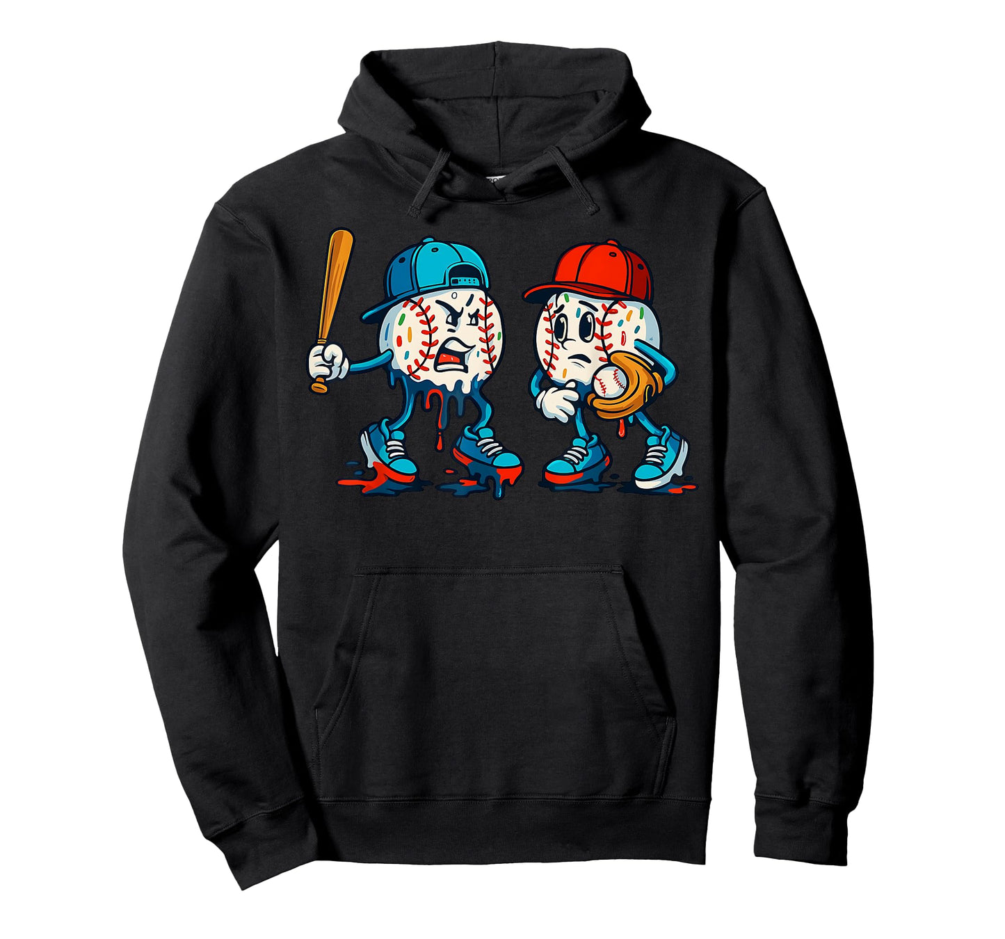 Ice Cream Drip Baseball Funny Argument Sports Boys Men Youth T-Shirt