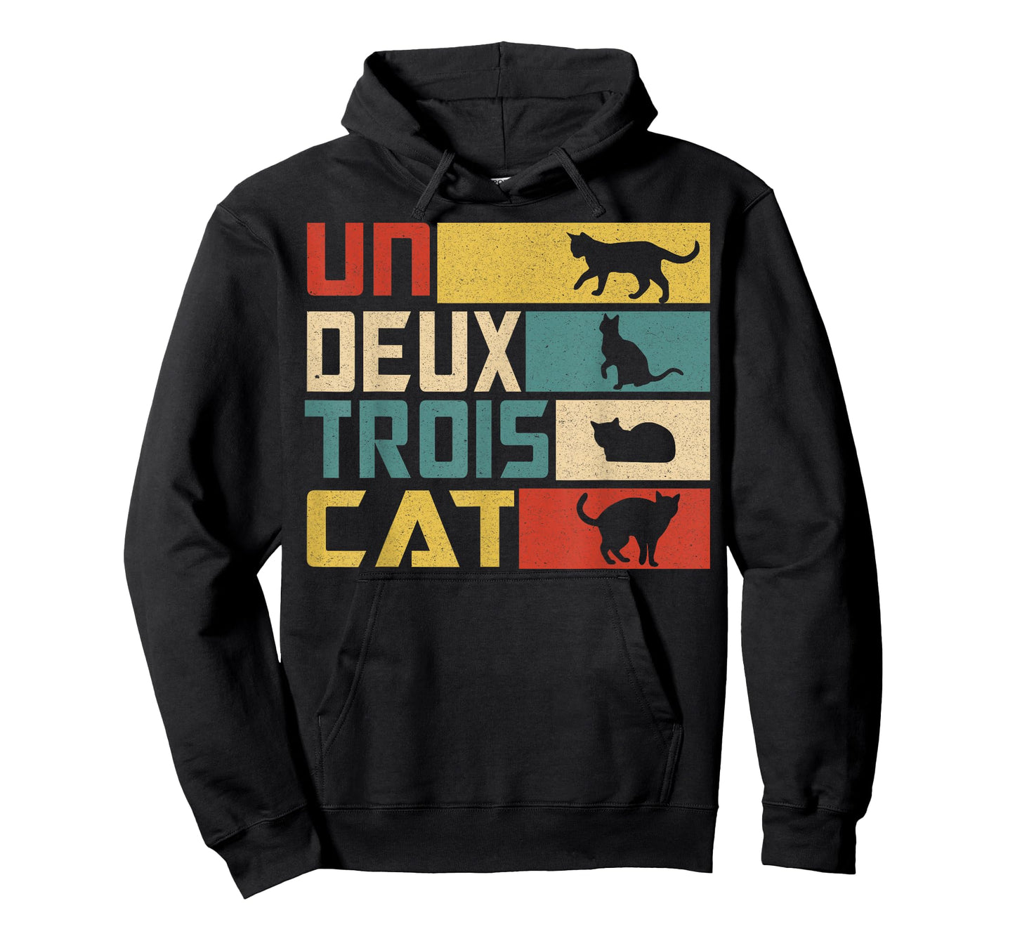 Un Deux Trois Cat - Funny French Pun, Funny Cat T-Shirt