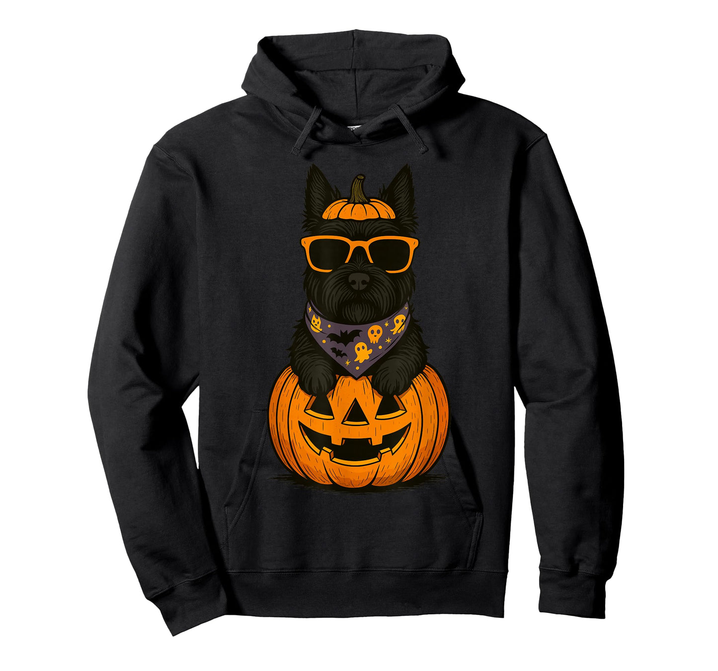 Spooky Scottish Terrier Pumpkin Halloween Scottie Dog Lover T-Shirt