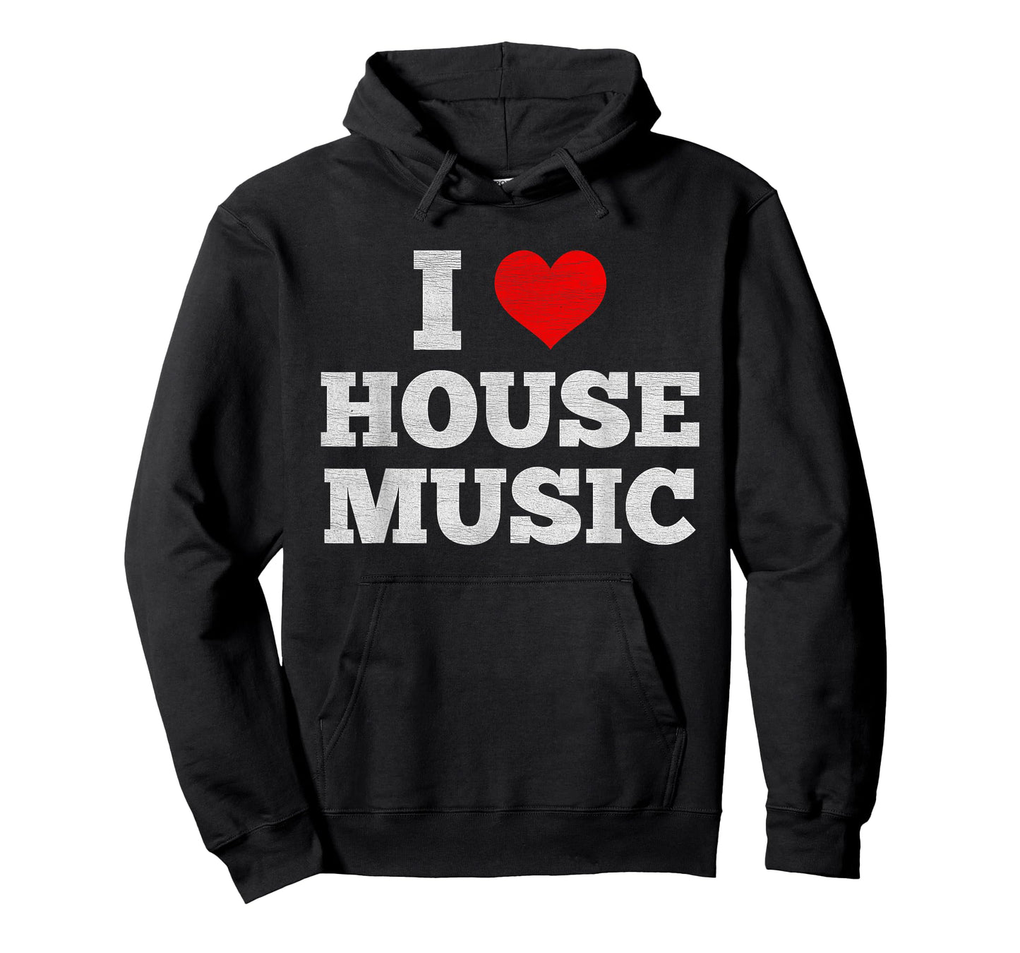I Love House Music - EDM DJ Distressed T-Shirt