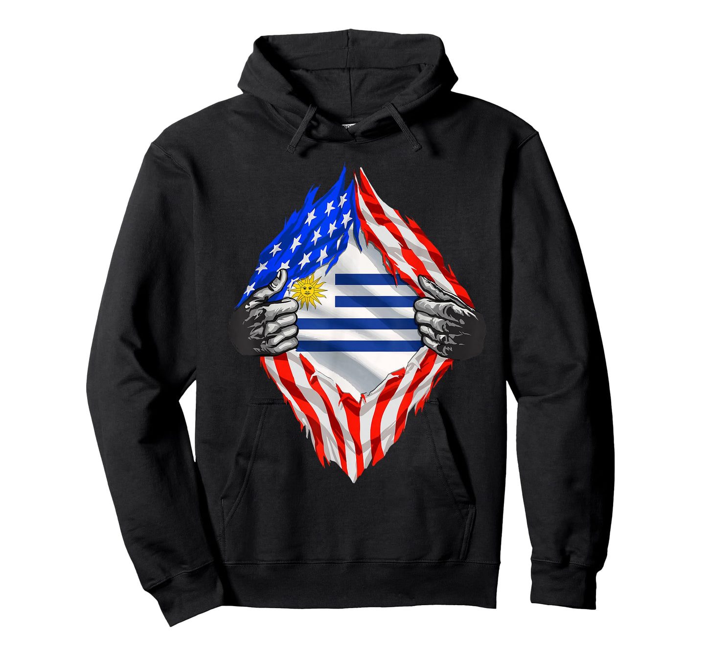 Uruguay USA Uruguay Flag Uruguayan American Hispanic Roots T-Shirt