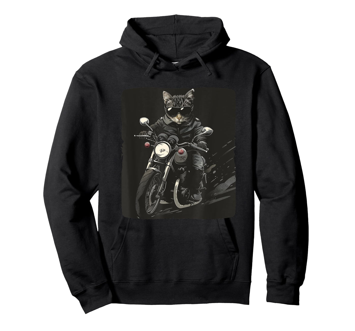 Motorcycle Cat Racing into Action for Biker and Motorbike T-Shirt