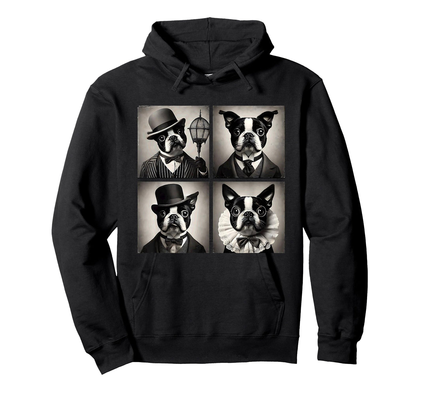 Boston Terrier Funny and Adorable Hats Art Dog Mom Dad T-Shirt
