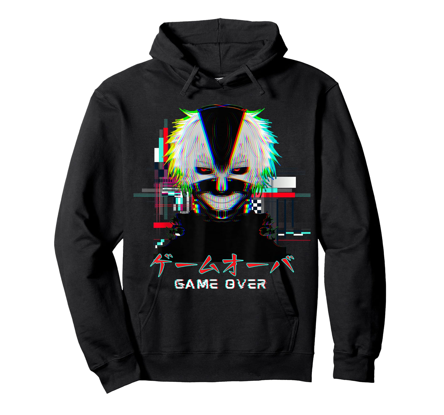 Japanese Vaporwave Anime Boy Game Over Glitch Aesthetic T-Shirt