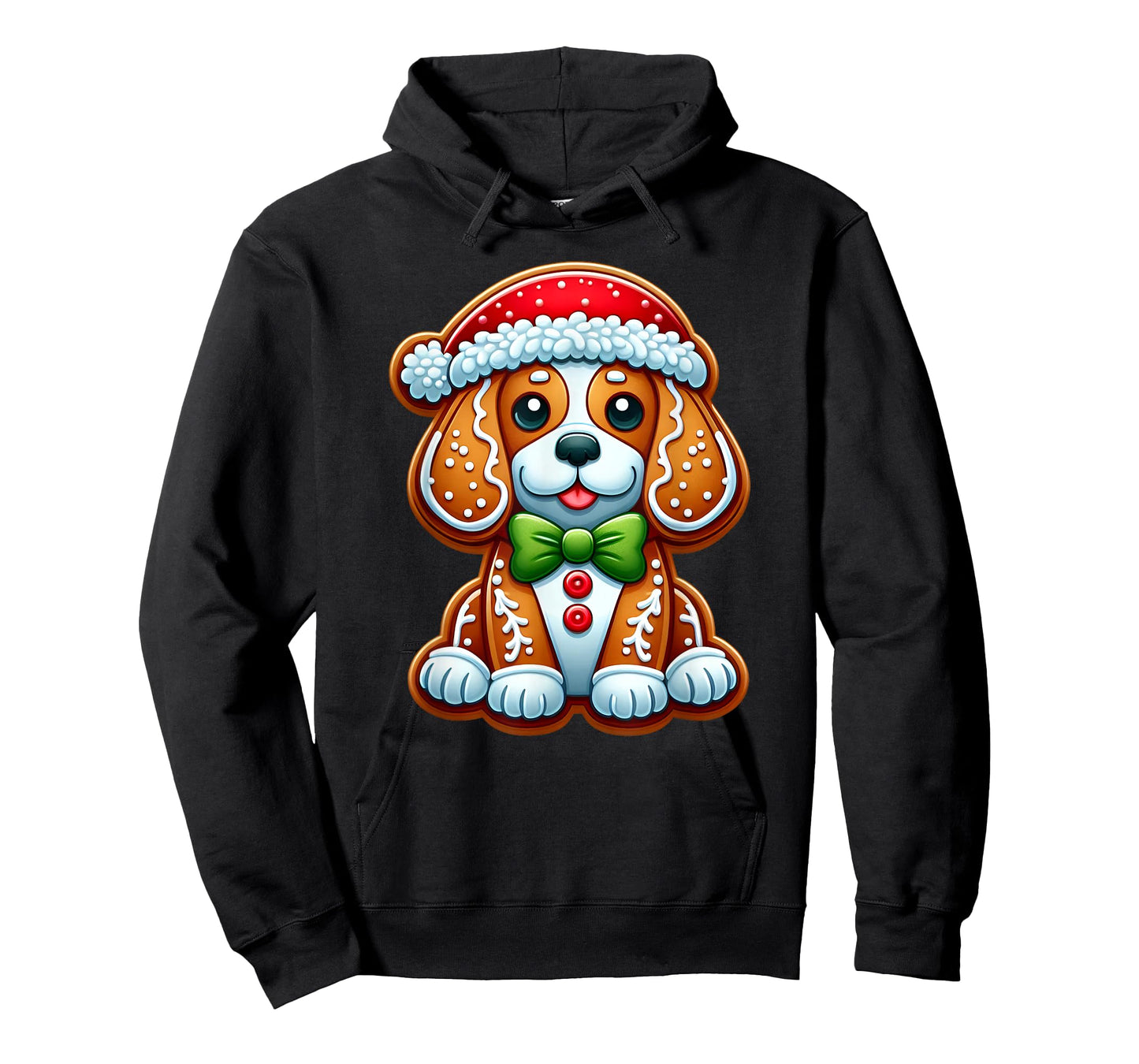 Funny Gingerbread Man Beagle Christmas Dog Womens Mens Kids T-Shirt
