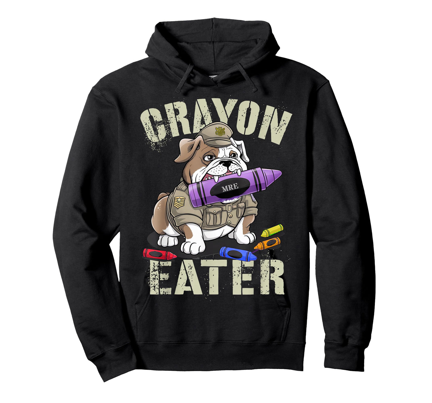 Sarcastic Crayon Eater Grunt Family Military Soldier Meme T-Shirt