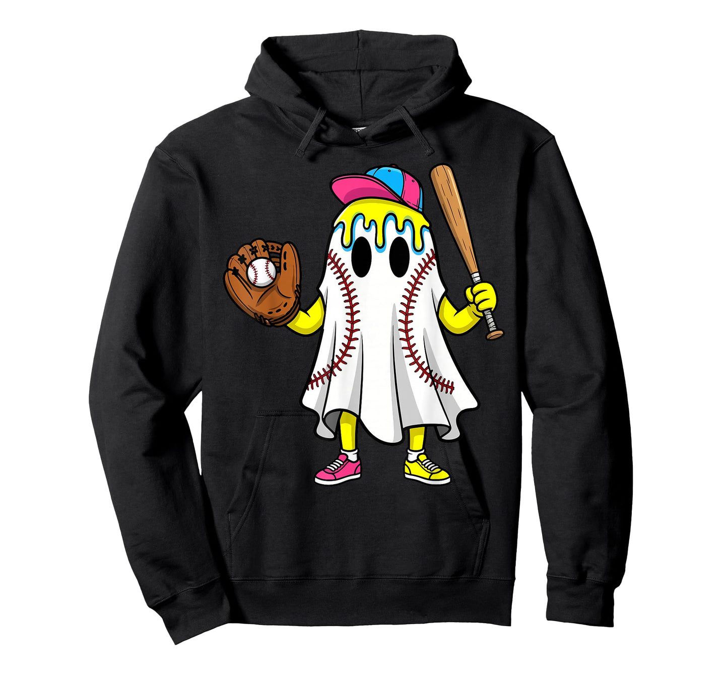 Halloween Baseball Pumpkin Bats Spooky Home Run T-Shirt