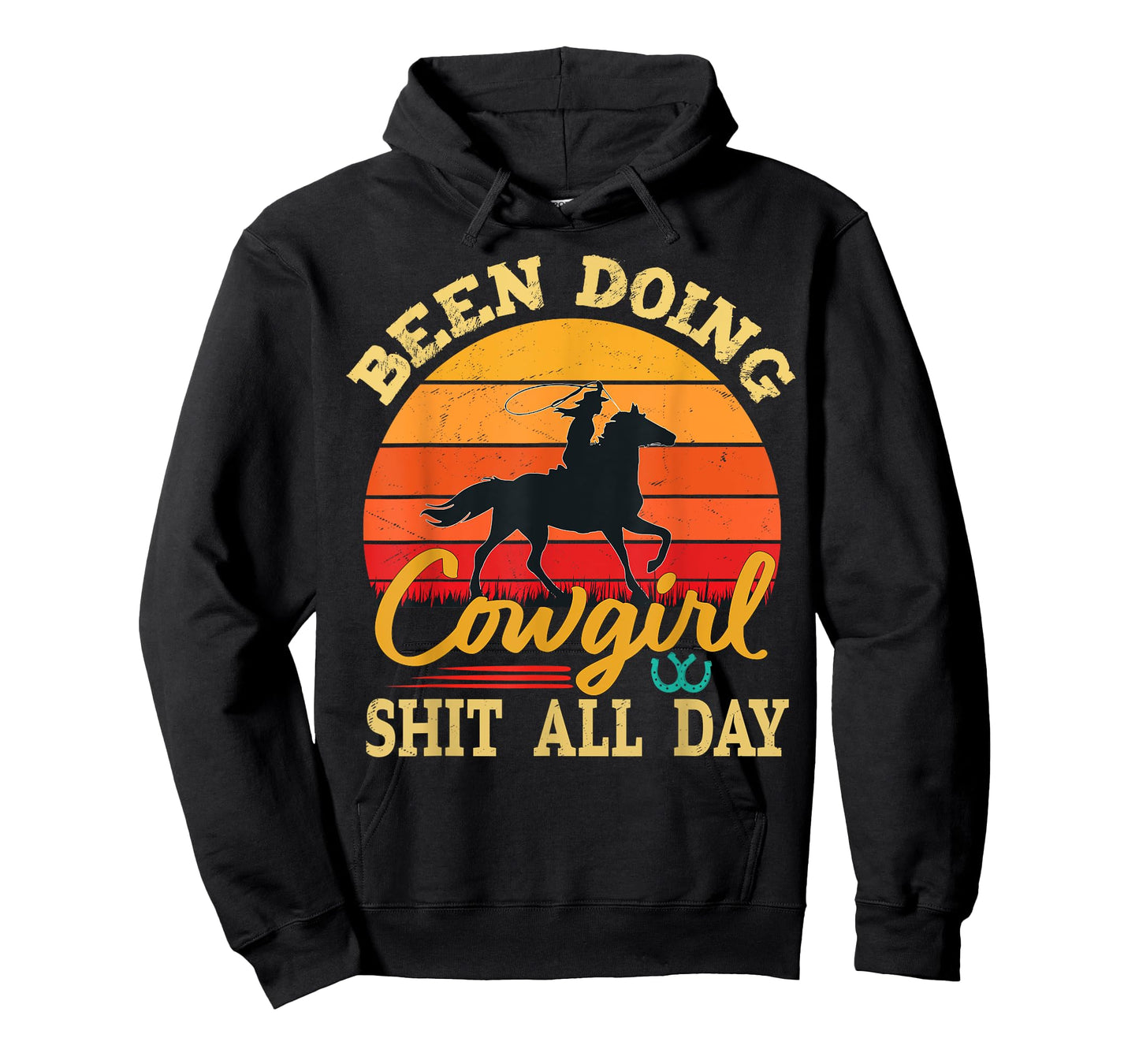 Been Doing Cowboy Shit All Day Retro Vintage Funny Cowgirl T-Shirt