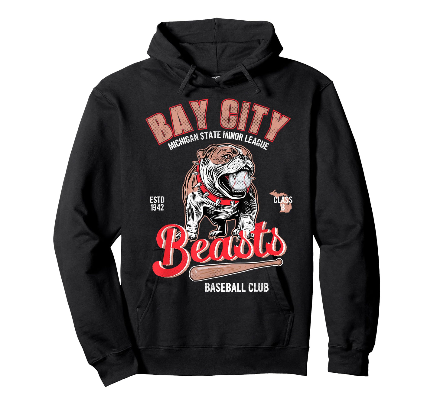 Vintage Bay City Beasts Retro Minor League Baseball T-Shirt