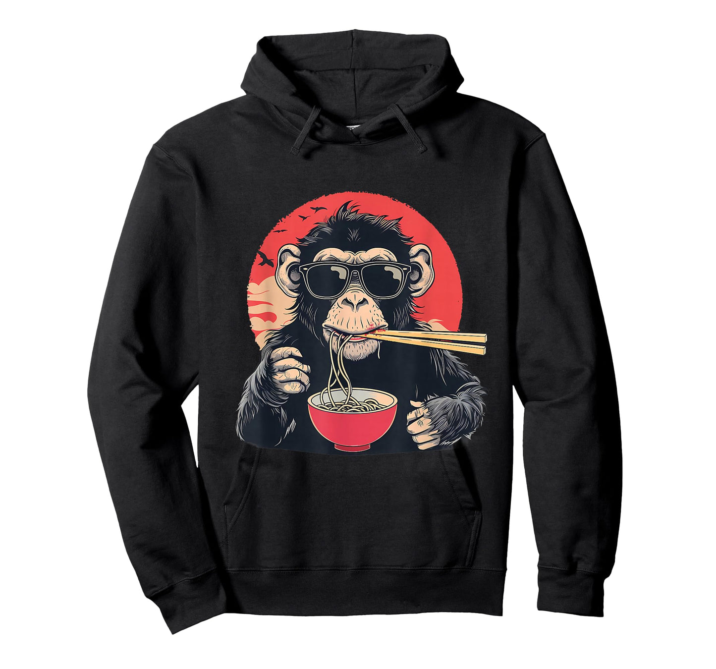 Monkey Eating Ramen Monkey Eating Ramen Japanese Noodles T-Shirt