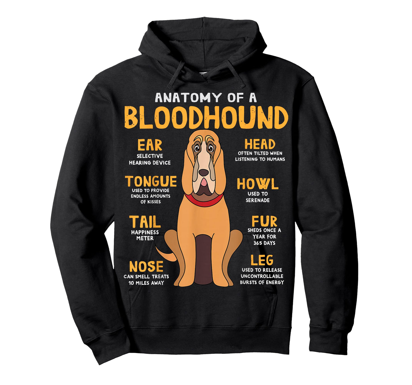 Blood Hound Anatomy Funny Dog Mum Dad Sweet Gift T-Shirt