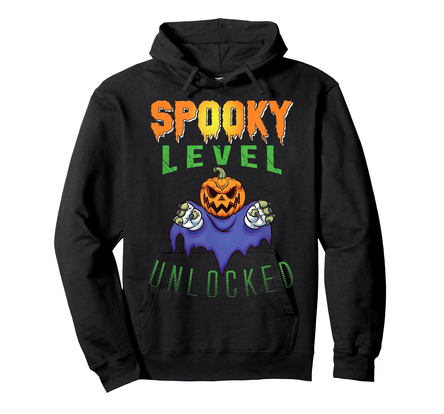 Gamer Halloween Spooky Level Unlocked Zombie Boys Teens Kids T-Shirt