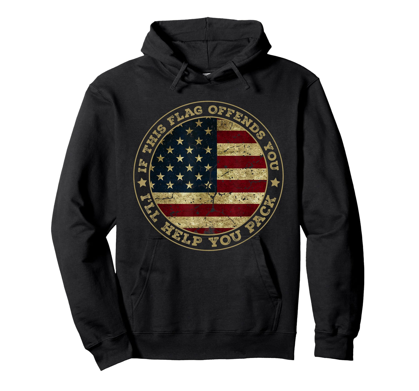 If This Flag Offends You I'll Help You Pack American Flag T-Shirt