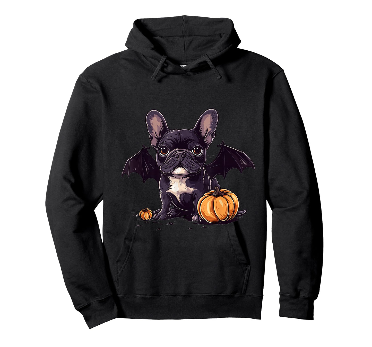 Cute Halloween French Bulldog Bat Wings Pumpkin Spooky Dog T-Shirt