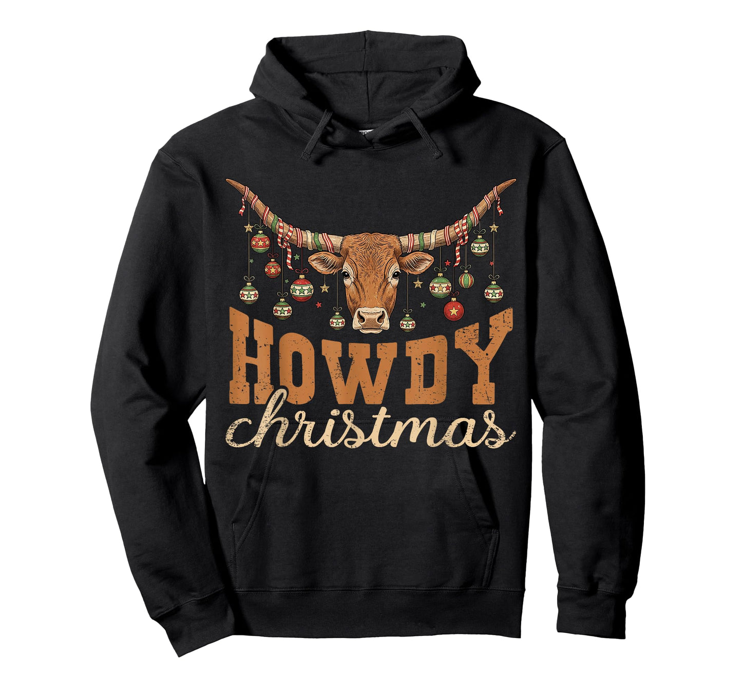Bull Western Family Pajamas Cowboy Cowgirl Howdy Christmas T-Shirt