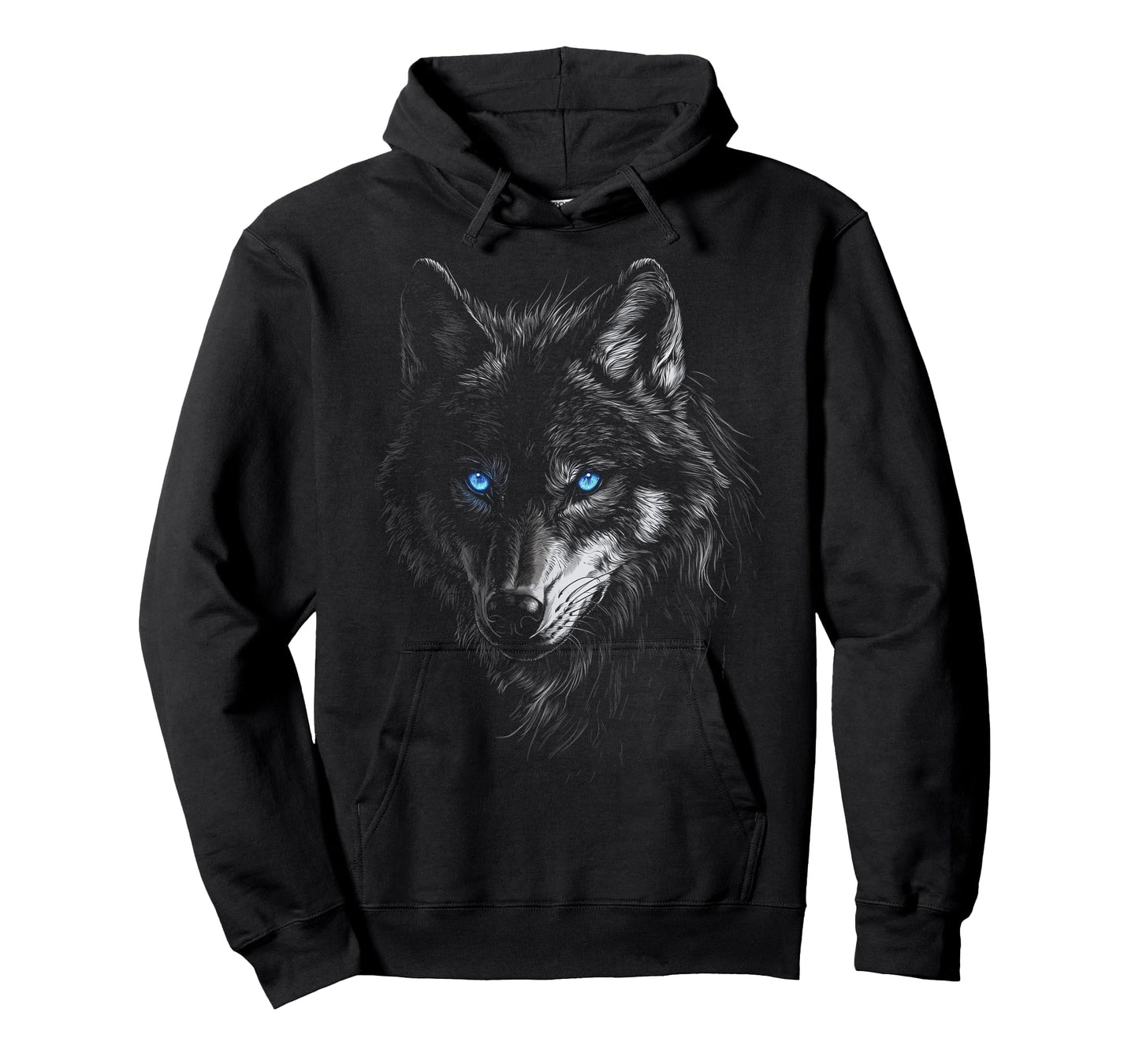 Mystic Wolf with Blue Eyes Animal Art Graphic Wolves T-Shirt