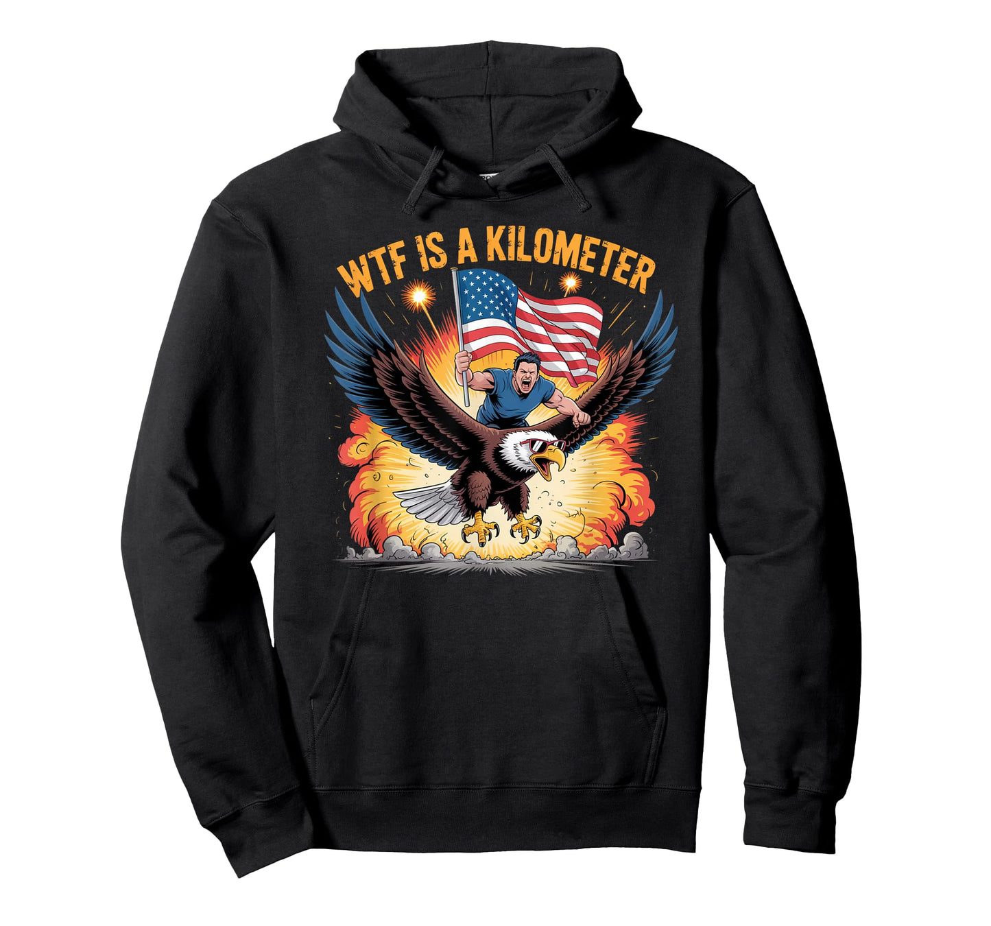 WTF Is A Kilometer USA Pride Graphic for Real Americans T-Shirt