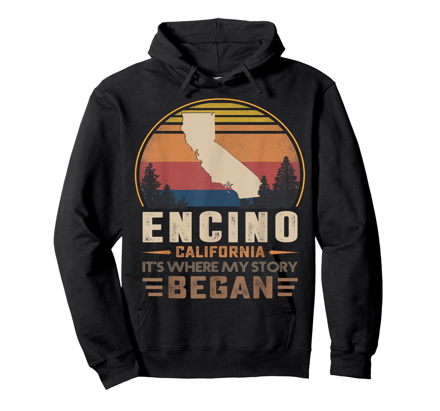 Vintage Encino California Hometown My Story Began T-Shirt