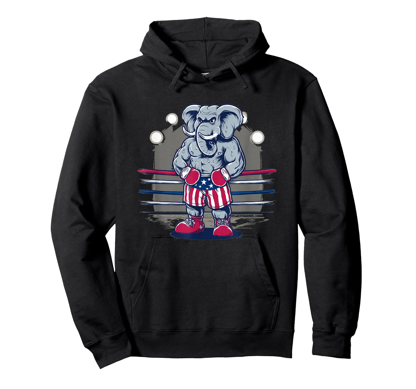 Nice Elephant in USA Shorts for Boxing Sport Lovers T-Shirt