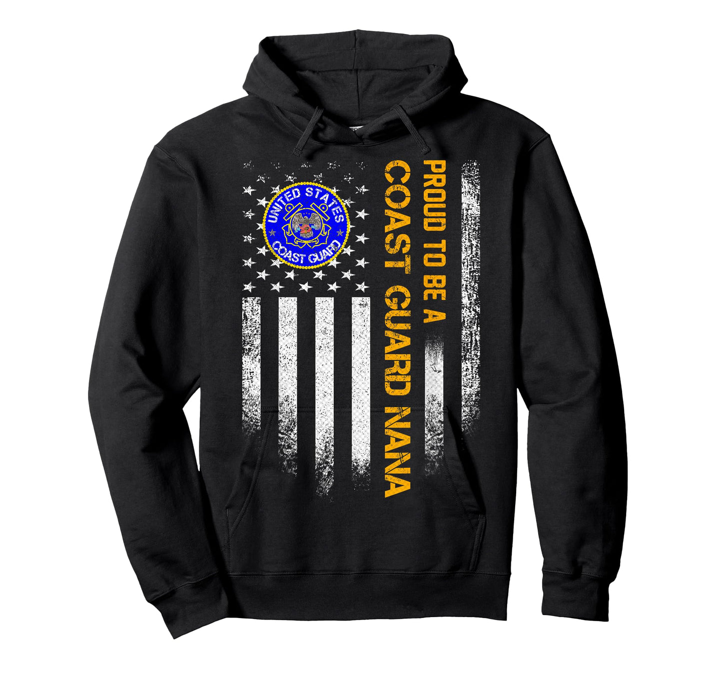 Vintage USA American Flag Proud To Be A US Coast Guard Nana T-Shirt