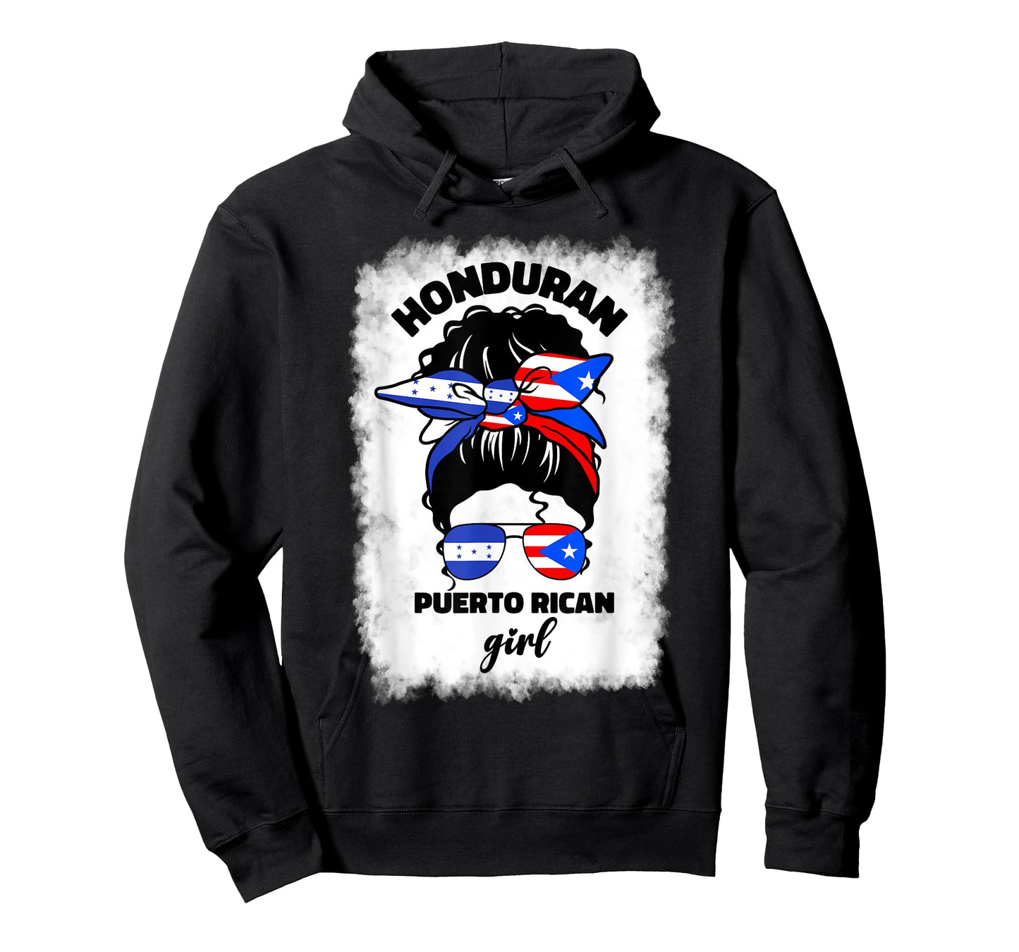 Half Honduran And Puerto Rican Rico Honduras Flag Girl Mix T-Shirt